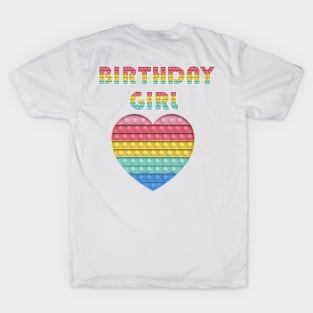 Birthday Girl Pop It desing Kids Birthday Pop It Heat T-Shirt